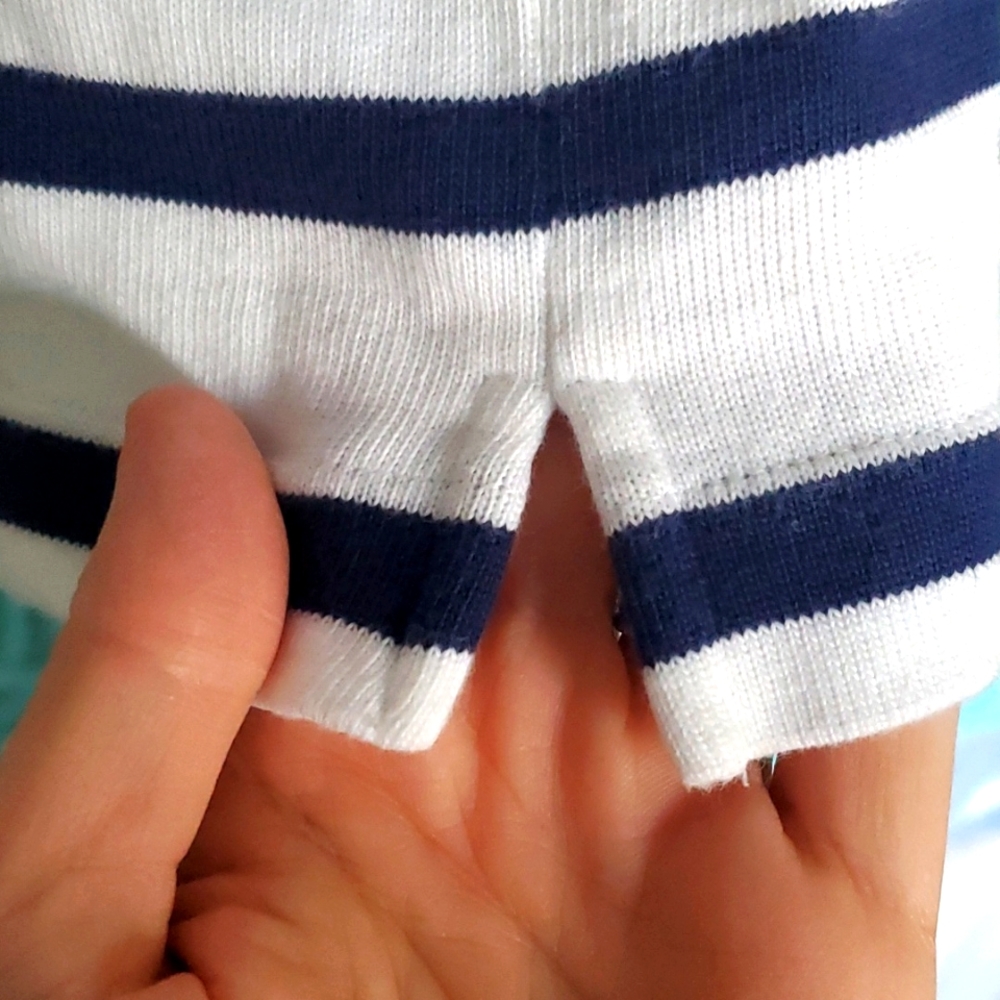 Kate Spade Tropez Nautical Navy Striped Womans Long Sleeve Top Size Medium - Picture 7 of 11